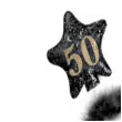 opaska party urodziny 50 czarne gwiazdki