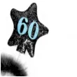 opaska party urodziny 60 czarne gwiazdki