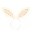 opaska party uszy krolika kremowy partydeco 4 szt