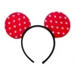 opaska party uszy w kropki czerwone