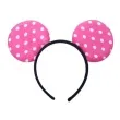 opaska party uszy w kropki rozowe jasne