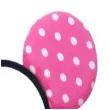 opaska party uszy w kropki rozowe jasne