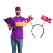 opaska party walentynki love czerwony transparent