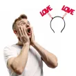 opaska party walentynki love czerwony transparent