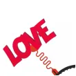 opaska party walentynki love czerwony transparent