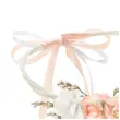 opaska party wianek z kwiatami brzoskwiniowy partydeco 18 cm