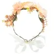 opaska party wianek z kwiatami brzoskwiniowy partypal 45 cm