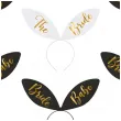 opaski party bride uszy czarny bialy partydeco 6 szt