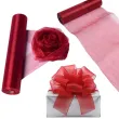 organza gladka czerwona do robienia kokard na prezenty boze narodzenie swieta 16 cm 9 m