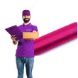 organza gladka rozowa ciemna partydeco 0 16 x 9 m