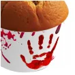 oslonki na muffinki halloween krwawa reka 6 szt