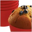 oslonki na muffinki monokolor czerwony 6 szt