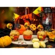 oslonki na muffinki nawiedzony dom halloween pomaranczowy congee 6 szt