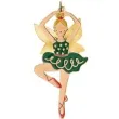 ozdoba choinkowa baletnica metalowa partydeco 10 cm