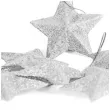 ozdoba choinkowa gwiazdki brokatowe srebrny arpex 9 cm 6 szt