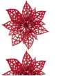 ozdoba choinkowa kwiat poinsecji czerwona titanum 8 cm 6 szt