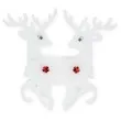 ozdoba choinkowa piankowe reniferki biala partypal 2 szt