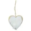 ozdoba choinkowa serce z bialym futerkiem drewniana arpex 8 cm