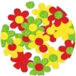 ozdoba filcowa kwiatki wiosenny mix z czerwienia 3 cm 15 szt