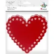 ozdoba filcowa serca ze zdobiona krawedzia titanum 8 szt
