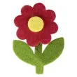 ozdoba filcowa stokrotki czerwone titanum 3 szt
