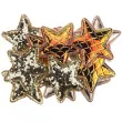 ozdoba materialowa gwiazdy metaliczny mix zloty titanum 34 mm 12 szt