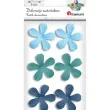 ozdoba materialowa kwiatki niebieski titanum 45 mm 6 szt