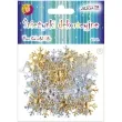 ozdoba materialowa platki sniegu sniezynki zloty srebrny aliga 35 mm 40 szt