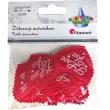 ozdoba materialowa serca i love you czerwona titanum 15 szt