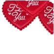 ozdoba materialowa serca i love you czerwona titanum 15 szt