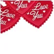 ozdoba materialowa serca i love you czerwona titanum 15 szt