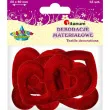 ozdoba materialowa serduszko obrys czerwone titanum 15 szt
