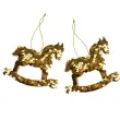 ozdoby choinkowe cekinowe koniki zlote arpex 9 5 cm 2 szt