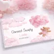pamiatka chrztu swietego dziewczynki ksiega gosci pamiatkowy album rozowy mis personalizacja