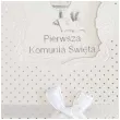 pamiatka pierwsza komunia swieta kielich biala paw 15 4 x 15 4 cm