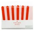 papierowe pudelka na popcorn do kina na walentynki czerwone w paski 11 x 11 x 15 5 cm 6 szt