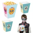 papierowe pudelka na popcorn na halloween dia de los muertos 4 szt