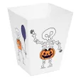 papierowe pudelka na popcorn na halloween wesole kosciotrupy 4 szt