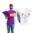 papierowe pudelka na popcorn na halloween wesole kosciotrupy 4 szt