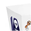papierowe pudelka na popcorn na halloween wesole kosciotrupy 4 szt