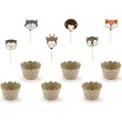 papilotki do muffinek woodland zestaw party deco