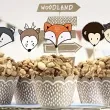papilotki do muffinek woodland zestaw party deco