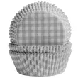 papilotki na muffinki szare w kratke demmler 60 szt