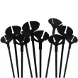 patyczki z zatyczkami 40 cm czarny folat 10 szt