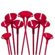 patyczki z zatyczkami 40 cm czerwony folat 10 szt