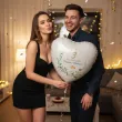 personalizowany balon z imionami na dowolna rocznice slubu nadruk na balonie na rocznice na prezent