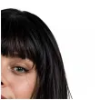 peruka damska na karnawal bob czarne proste wlosy z grzywka retro cyberpunk kleopatra