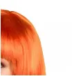 peruka damska na karnawal bob rude pomaranczowe neonowe proste wlosy z grzywka retro cyberpunk