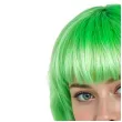peruka damska na karnawal dzien swietego patryka bob zielone neonowe proste wlosy z grzywka