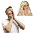 peruka hipiska z kwiatem blond boland